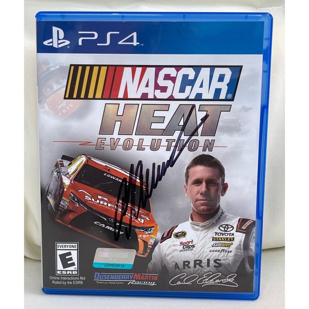 Autographed Signed Carl Edwards Nascar Playstation NASCAR Heat Evolution PS4